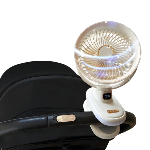 Portable Fan - Rechargeable Stroller Fan Clip on for Baby Strollers, Car Seats & More for Outings,for Camping, Gym, Beach