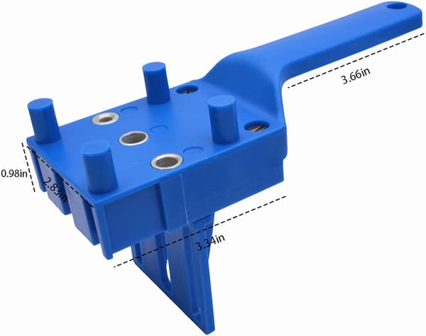 44 st/set Woodworking Doweling Jig Kit 6/8/10 mm Handheld Wood Drilling Dowel Hole Saw Tool, Drill Guide Kit (Blue)