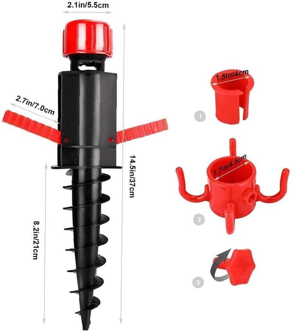 Strandparasollholder, Vindtett Stativ Sandanker