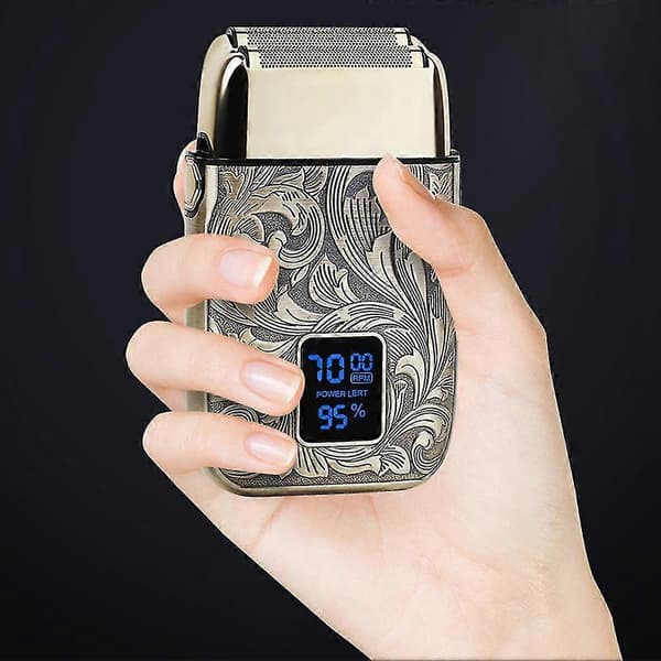 Retro elektrisk barbermaskine genopladelig dobbelthovedet helkropsskyllbar USB-version