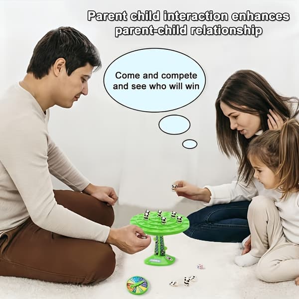 Panda Balansespill for to spillere, interaktivt familjebrettspill, grønn, 3 år+ interactive game