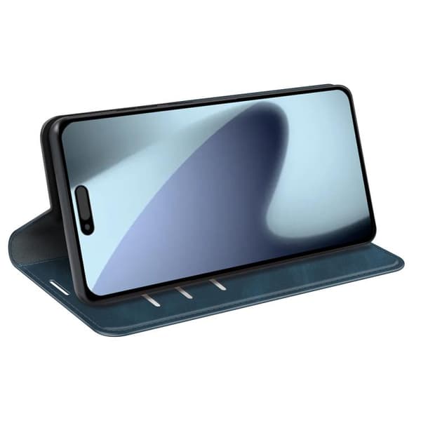 iPhone 17 Cover Læderetui med Retro-look og Magnetisk Mørkeblå Mörkblå