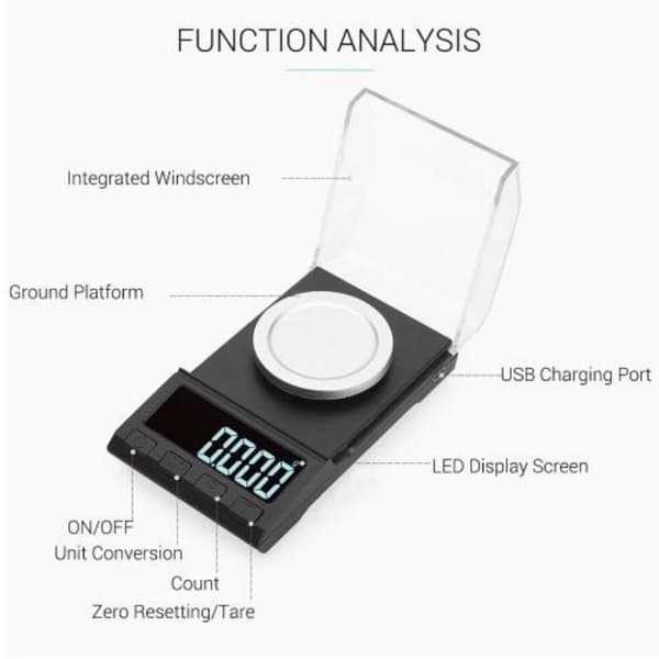 Digital scale, fine scale, jeweler's scale, precision scale, gold scale 10g/0.001g 85