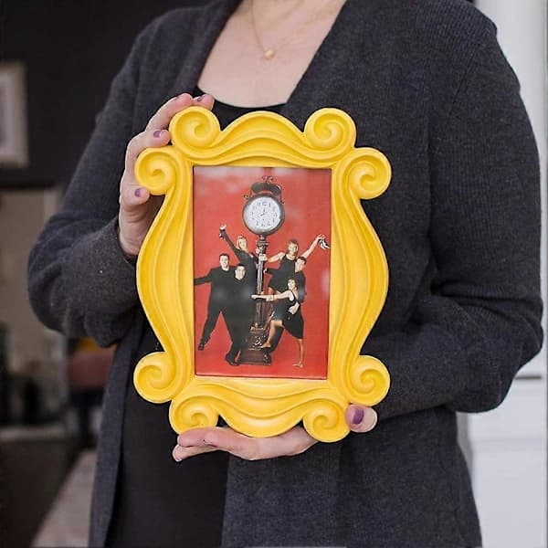 Monica dörram trä gul fotoram Vänner heminredning samlarobjekt