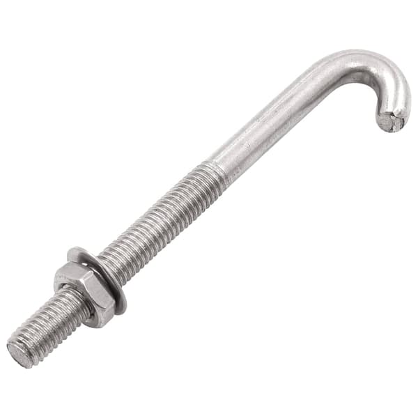 vidaXL J-krok med mutter og skive M8x120 mm 25 stk Silver silver