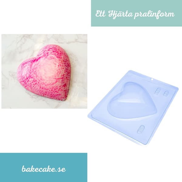 Pralinform Hjerte Sjokoladeform - BWB 28 Transparent transparent