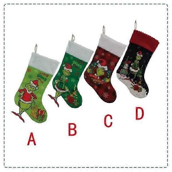 Grinch Monster Julesok Sæt med 4