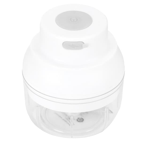 USB Mini Elektrisk Hvitløkspresse og Hakker, 100 ml, Grønnsakskutter, Hvit