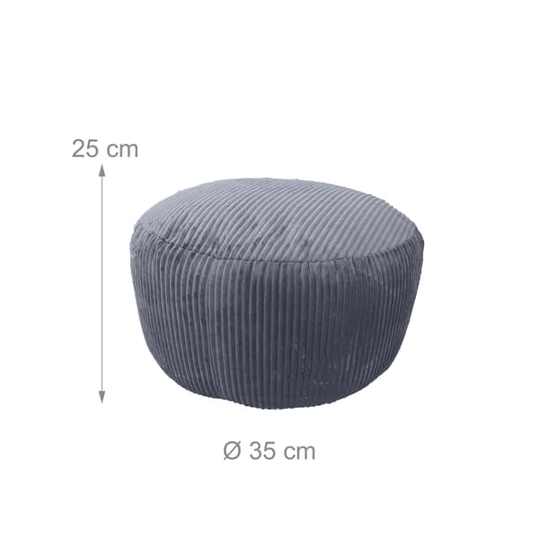 Corduroy Puff – Rund Golvkudde, Mjuk & Mångsidig