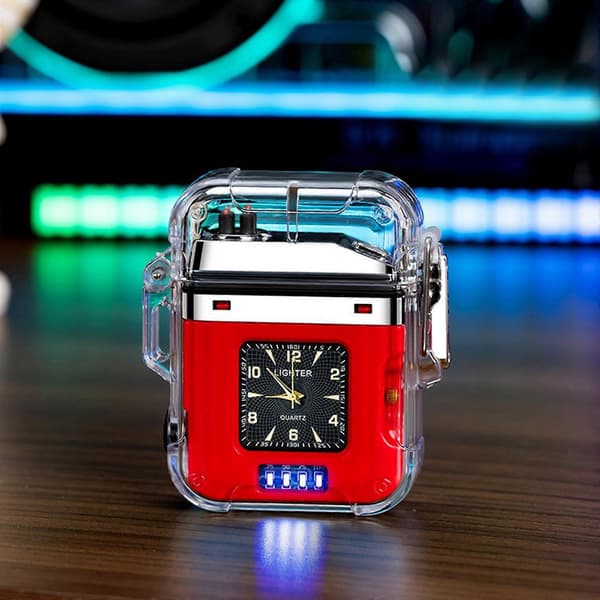 Dobbelt plasma-lighter USB Type-C genopladelig vindtæt flammefri butanfri lighter