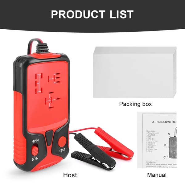 12V Car Relay Tester Battery Tester Car Electronics Relay Tester LED Light Indicator Car Battery Check