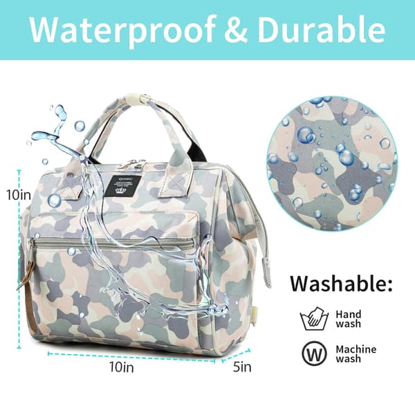 Small Diaper Backpack, Mini Diaper Backpack and Diaper Shoulder Bag with Insulated Pocket Camouflage Camouflage