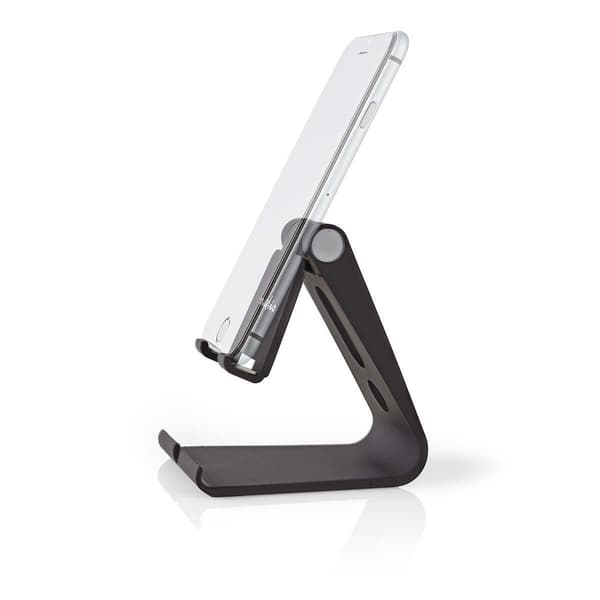 Nedis smartphone- / tabletholder, justerbar, sort, til hjem og kontor Svart