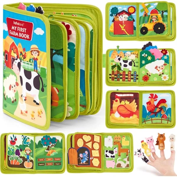 Montessori Busy Book for Toddlers 1-3 Years - 20 Activities, Interactive Educational Toy