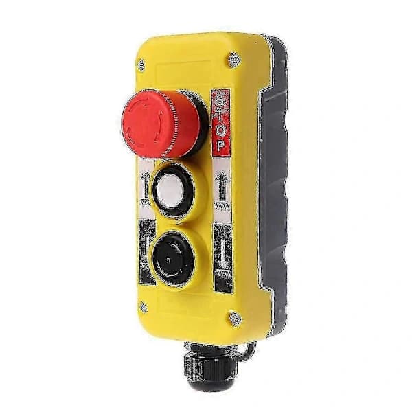 Waterproof Industrial Push Button Switch Emergency Stop for Electric Crane Hoist Pendant Control Station 609