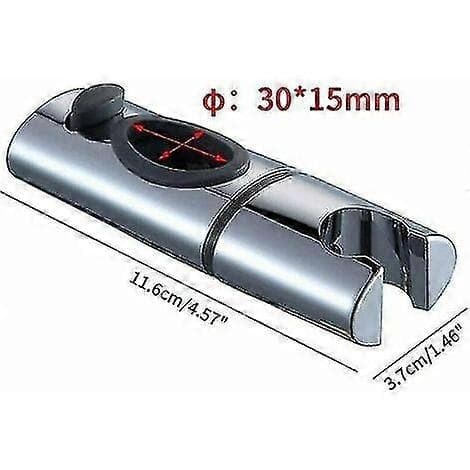 Krom Abs Dusjhodeholder Dusjstangklemme 360 Roterende Hånddusjholder For Ovale Baderom