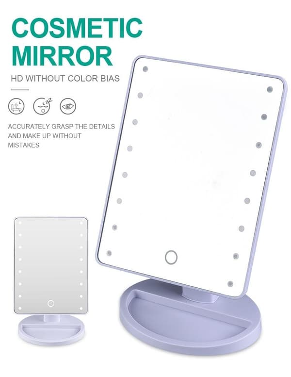 Makeup-spegel med LED-lampor - Perfekt för smink 485