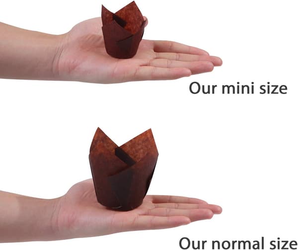 Tulipanformede muffinforme i papir til fest og bryllup