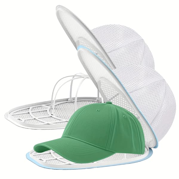 Hattevasker til vaskemaskine, hattevasker, baseballkasketter Hvid lynlås White Zipper