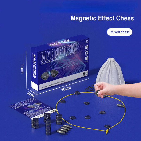 Magneettiset kivet -peli Shakkilautapeli magneettisella vaikutuksella Magneettinen peli Shakki Lady Opetuslelu
