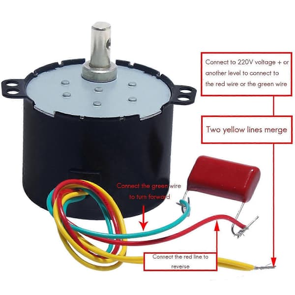 50KTYZ Permanent Magnet Synkronmotor AC 220V 6-10W Miniatyr