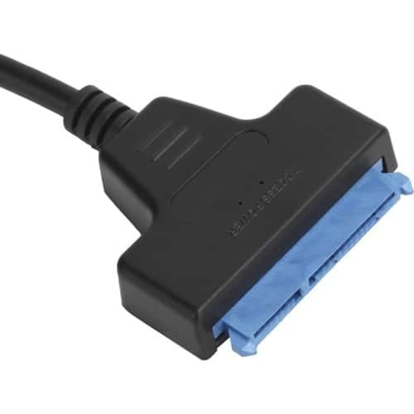 Ekstern harddiskkabel, støtter HDD/SDD-harddisk, USB3.0 høyhastighetslesing, konverteringsledning med beskyttelsesveske (grå)