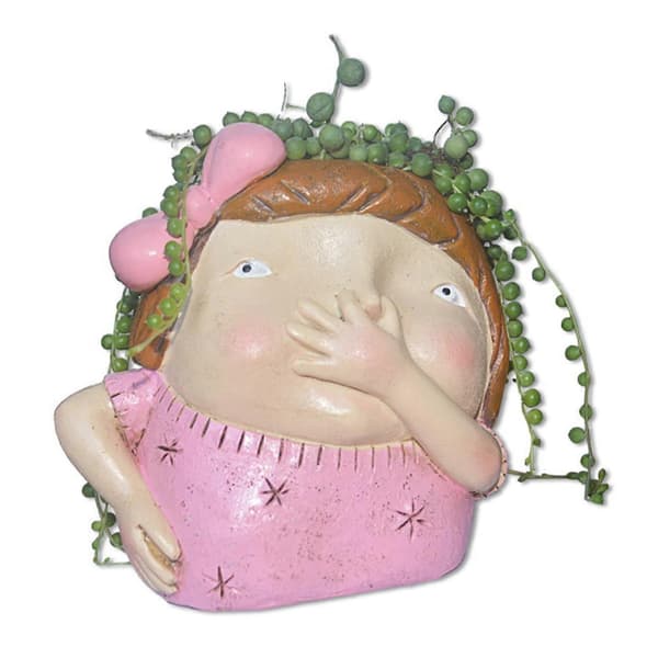 Søt gutt klyper nese blomsterpotte saftige figurer planter dekor stor kapasitet multifunksjonell flo