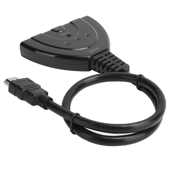 3-ingångs 1-utgångs HD Multimedia Interface-omvandlare 4K-växlare Hub Box Splitter med kabel