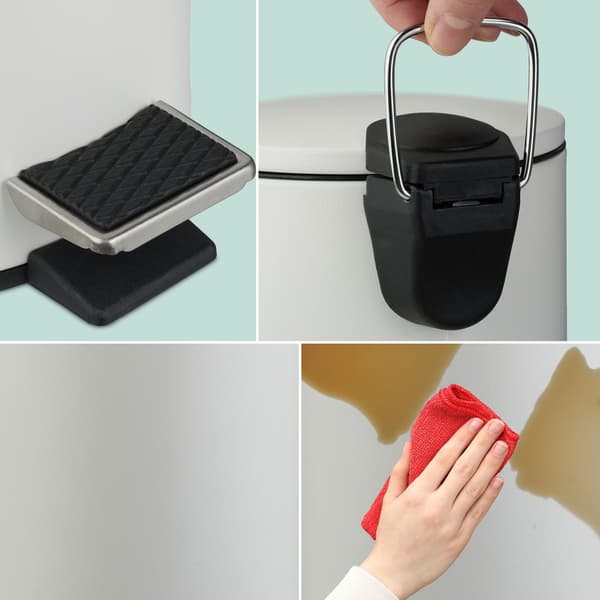 Pedalspand til badeværelset, 3 l – soft-close, håndfri