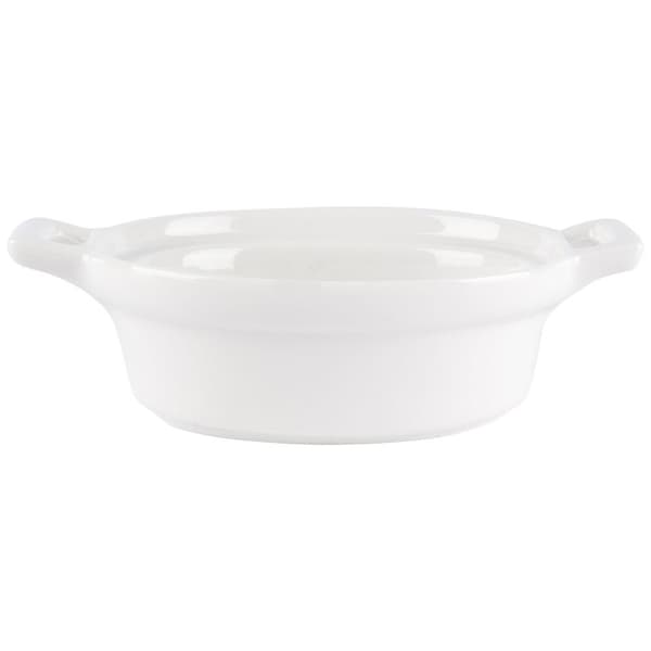 Ildfaste former med håndtak i porselen for baking og servering