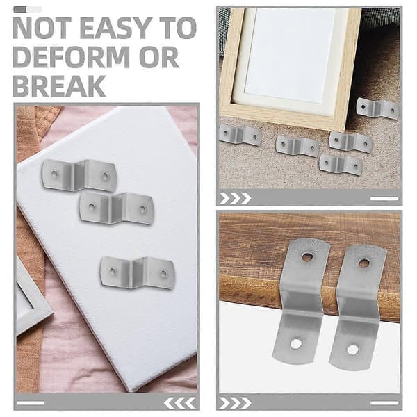 50 stk Z-formede fotorammefester Offset Canvas Clips Bordfotograferingsfester