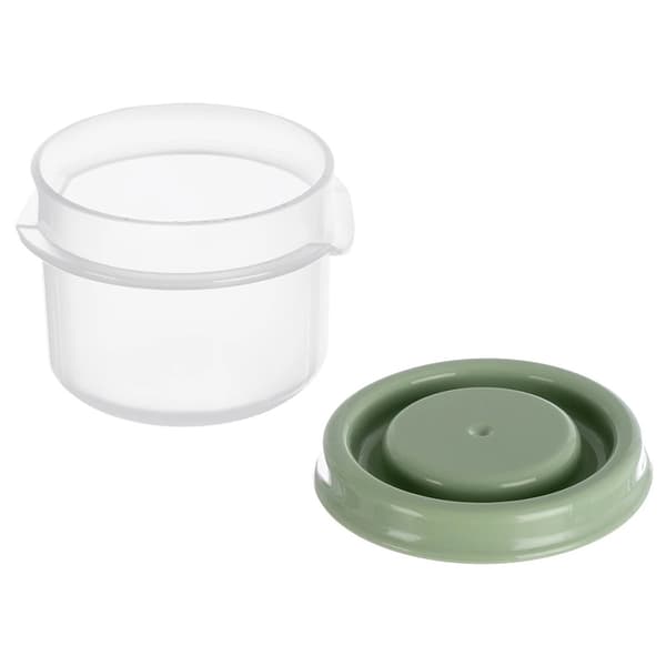 Set med 4 lufttäta såsbehållare, 50 ml, med lock