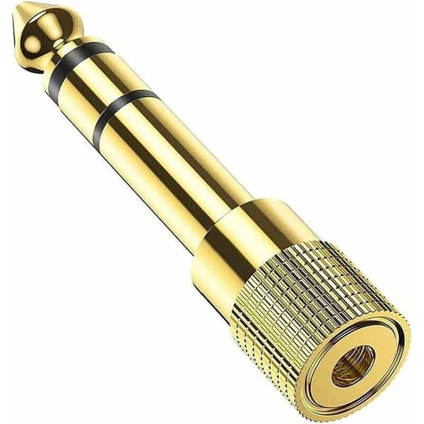 6,35 mm Han til 3,5 mm Hun Jack Adapter, Hovedtelefonlydjack til Lydmixer/Elklaver/Keyboard