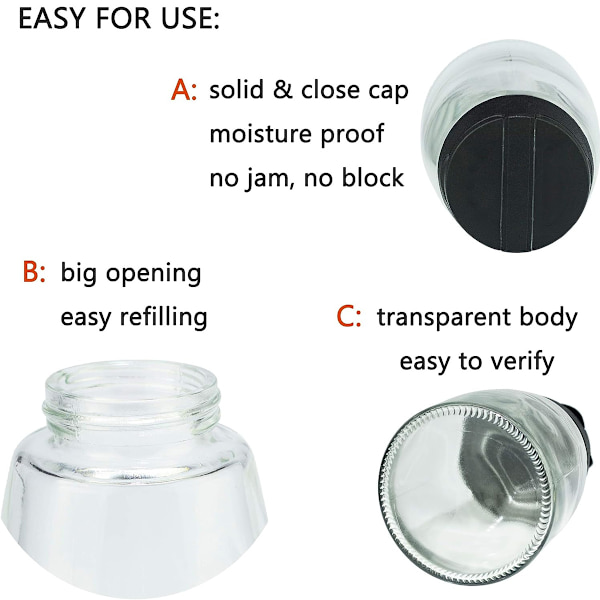 2-pack dubbla kryddburkar - Svart - 150 ml