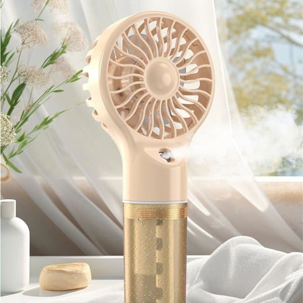 Rechargeable Portable Mist Fan with 4 Adjustable Speeds Small Cooling Fan Cooling Water