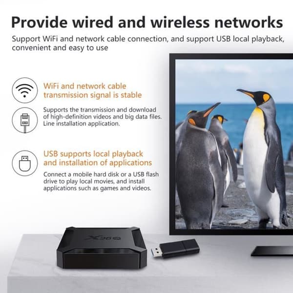 X96Q Smart TV Box Android 10.0 Allwinner H313 Quadcore 1GB 8GB 4K