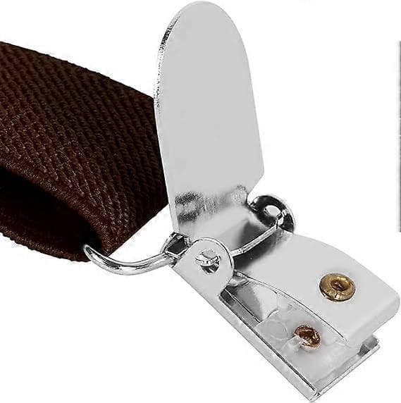 Herreseler X-form 4 clips justerbare elastiske polyester metalklips 32-43 tommer/80-110 cm