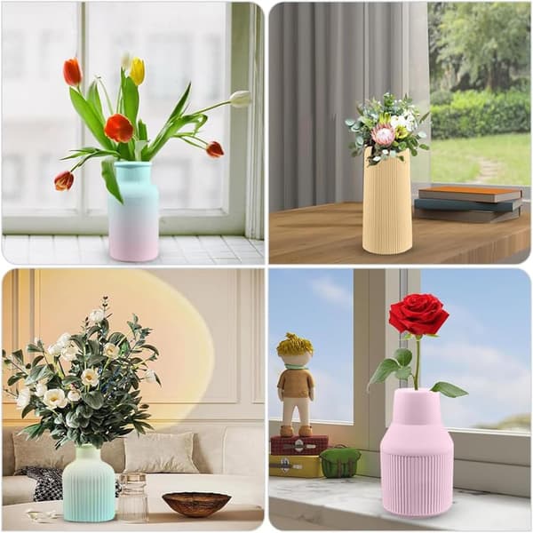 4 stk. silikoneform vase, vase støbeforme, epoxyharpiksforme vase, blomstervase silikoneforme