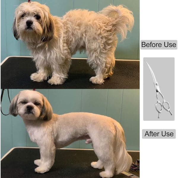 Shiyi 7 tommer buede hundesakse i rustfrit stål