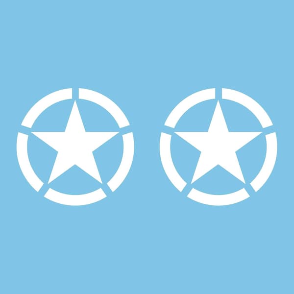 Reflekterende Pentagram Brændstoftank Bilmærkat, Stjerne Bilmærkat, 4x