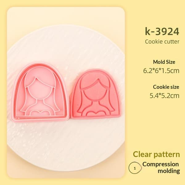 1/4 stk 3D Valentinsdag kageforme kiksform stempel A2