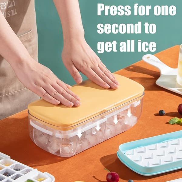 Press Ice Cube Machine, DIY Ice Mold, Fast Ice Maker for Whiskey Cocktails Juices