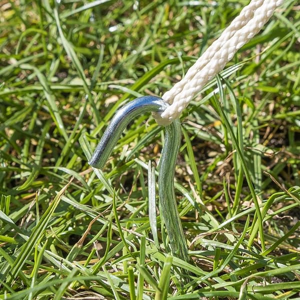 Teltplugg 22 cm metall med åpent øye 10 stykker i polybag