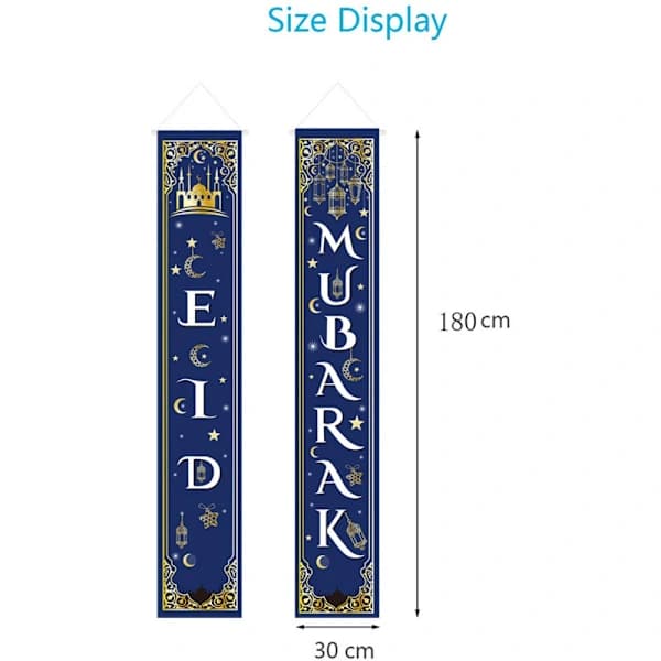 Eid Mubarak Dør banner Ramadan Dekoration