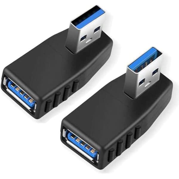 Retvinklet USB 3.0-adapter, 90° retvinklet adapter, USB-stikforlænger