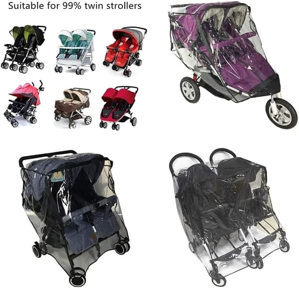 Universellt Tvilling Regnskydd Sida Vid Sida PVC