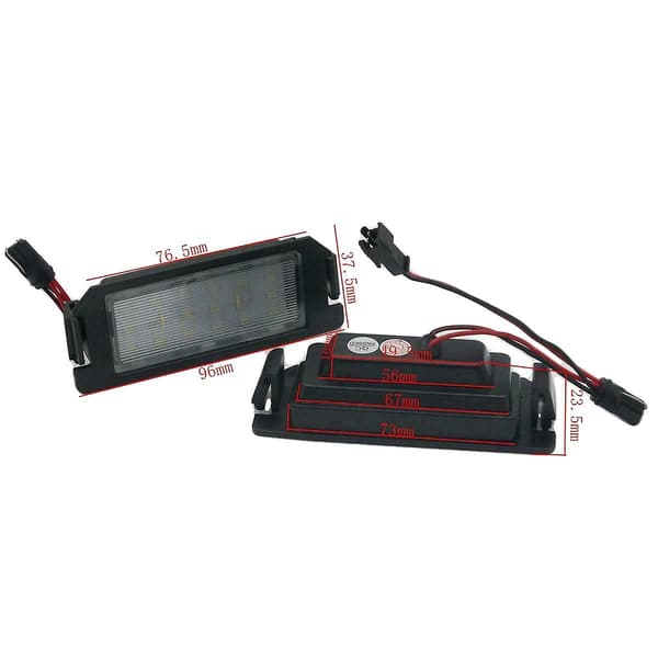 Hvid 18-LED nummerpladebelysning erstatning til Hyundai Veloster Genesis 2D Kia S