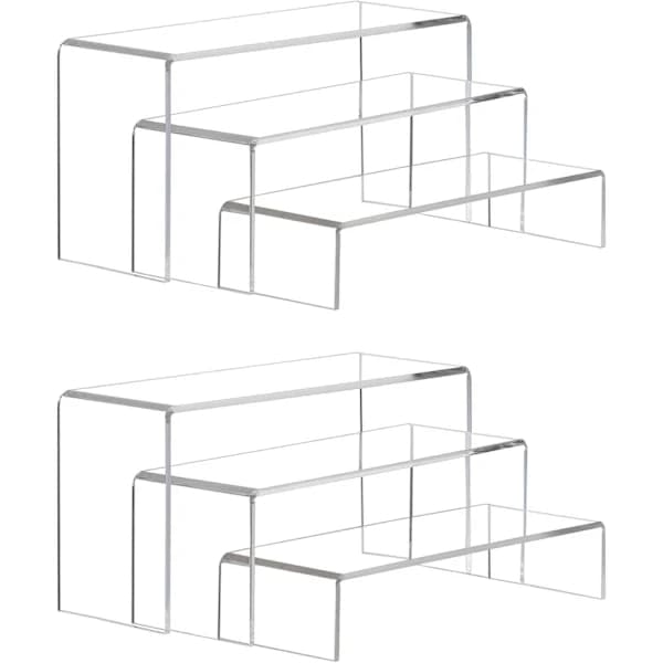 3-pak akryl displaystativ, skostativ, cupcake-stativ, dessertstativ