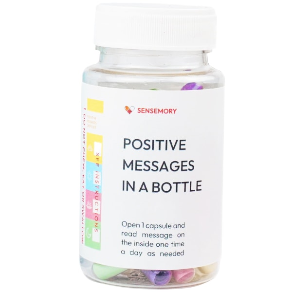 50 positive meldinger i en flaske, melding i en flaske-sett, daglige bekreftelser motivasjonsgaver, stressavlastningsgaver, positive gaver til kvinner, menn Long Distance