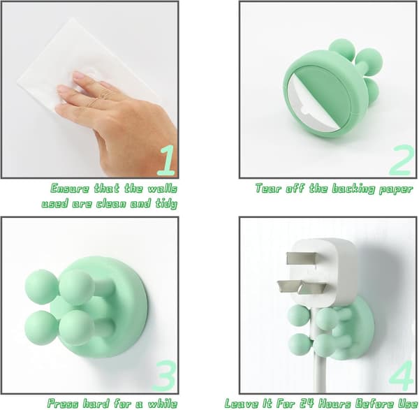 Silicone Toothbrush Holder 6 Pcs Multifunction Hook Razor Holder Waterproof Self-Adhesive Wall Mounted Single Hook White
